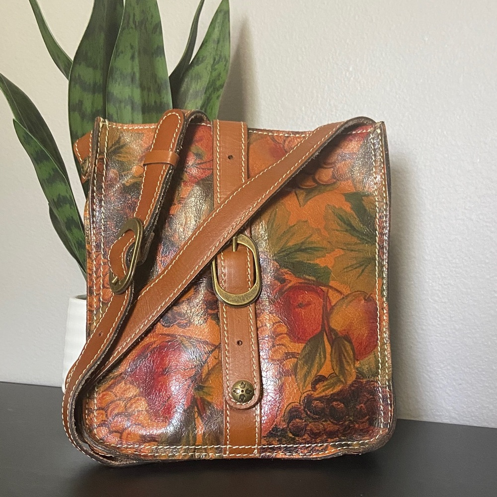 Patrica Nash Leather Venezia Fruit Crossbody Bag & Dust Bag